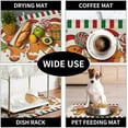thumbnail image 7 of Christmas Dish Drying Mat Gingerbread Man Candy Cane Xmas Tree Drying Mats for Kitchen Counter Winter Holiday Dish Drainer Pad Absorbent Microfiber Dish Draining Mat 18x24 Inch, 7 of 7