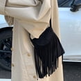 thumbnail image 2 of gcong Bohemian Fringe Messenger Crossbody Bag with Tassel Decoration and Adjustable Long Strap for Phone, 2 of 5