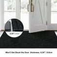 thumbnail image 3 of ANTPOP Area Rugs Outdoor Runner Rug Indoor Carpet Runners Non Slips Utility with Rubber Backing for Kitchen Hallway Entryway Garage Striped Black Striped Black 2ft x 12ft, 3 of 6