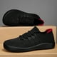 thumbnail image 1 of Zapatos caminando para hombres con la caja de punta ancha de las zapatillas de deporte descalzo casual (40) rojo, 1 of 9
