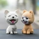 thumbnail image 5 of Muñecos de perro con cabeza móvil, adornos de resina, cabezón, husky, caniche, pomerania, juguetes, accesorios de decoración para el tablero de instrumentos del hogar, 5 of 8