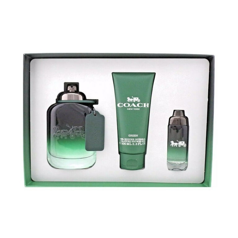Coach New York Green Eau De Toilette 3 Pcs Gift Set For Men