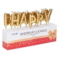 thumbnail image 4 of Heart Shape, Letter, Curve Shape Candle Party Smoke Free Cake Candles（Golden Letters）, 4 of 6