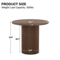 thumbnail image 6 of Wiilayok 35.4" Modern Round Dining Table, Wood Kitchen Table for 2 to 3, Pedestal Circle Dining Table for Cafe, Kitchen, Dining Room, 6 of 7