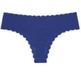 thumbnail image 3 of Swuxness Women's Low Waist Thong Briefs, Panties for Women, Women's Solid Color Low Waist Seamless Thong Panties High Elasticity Breathable Comfortable Individually Packaged Navy, S, 3 of 5