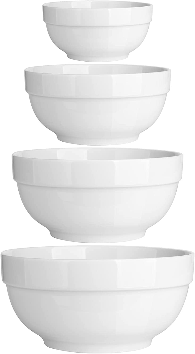 White Fine Porcelain 32 Ounces DOWAN 3 Packs Super Soup Bowls 