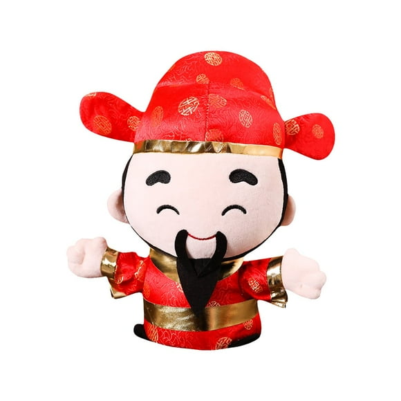 Poupée Mascotte de l'Année 2023, Poupée en Peluche God of Wealth Poupée Mascotte du Nouvel An, Sécurité Richesse et Bon Augure