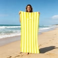 thumbnail image 5 of Integrated Beach Towel Bag with Shoulder & Backpack - Portable Swimming Towel, Stylish Geometric Design, Durable Nylon, Perfect for Beach, Travel & Camping,Yellow, 5 of 6