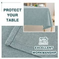 thumbnail image 5 of Turquoize FantasDecor Square Tablecloth, Linen Textured, Waterproof Spillproof Wrinkle-Free, Indoor/Outdoor(54" X 54",Heather Aqua Gray), 5 of 7