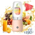 thumbnail image 3 of Portable Blender, Portable Juicer Blender With 6 Stainless Steel Blades, Motor Base, Button, 1500mA Battery Personal Size Blender Juicer Cup For School, 3 of 7
