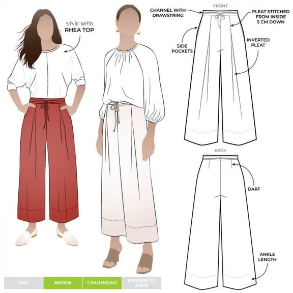 Style Arc Sewing Pattern Milan Pants Women