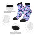 thumbnail image 5 of Pofeuu pinkk flower crystal Skull Print 30cm Socks, Adult Running Hiking Socks for Youth and Adult, 5 of 7