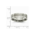 thumbnail image 6 of Solid Titanium Grooved 6mm Matte Brushed Finish and Wedding Band Ring Comfort-Fit Size 11, 6 of 7