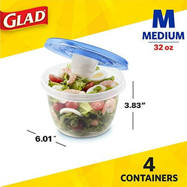 Gladware Home Entree Food Storage Containers, Medium 5 Count Set