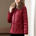 thumbnail image 4 of Winter Warm Coats for Womens Fashion Plus Size Casual Solid Color Long Sleeve Warm, 4 of 5