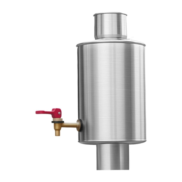 Depósito de agua para estufa de tienda de campaña con chimenea de 70 mm, resistente, eficiente, calefacción profesional, práctico y de