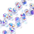 thumbnail image 1 of Electroplate Glass Beads Strands AB Color Plated Faceted Teardrop Top Drilled Lavender 6x4mm Hole: 0.8mm about 97~102pcs/strand 10.63''~14.80''(27~37.6cm), 1 of 3