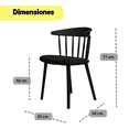 thumbnail image 2 of Set de 2 Sillas de Diseño Moderno para Comedor y Hogar – Uso Interior y exterior, 2 of 6