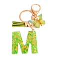 thumbnail image 1 of Visland 2 Pcs Initial Letter Keychains Green Butterfly Pendant Keychain Set Exquisite Relief Alphabet Keychain Pendant for Best Friend Mom Daughter Granddaughter Grandma, 1 of 8