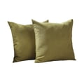 thumbnail image 5 of 3S Brother's Solid Color Cushion Cover Velvet Look Home Décor Throw Pillow Case with Invisible Zipper Set of 2 Pieces for Chair Couch Bedroom & Livingroom Décor Pillowcase - Olive Green 26"x26" Each, 5 of 9