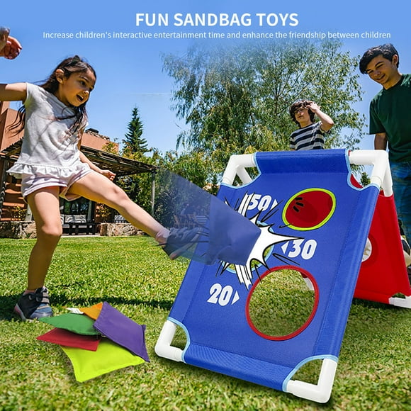 EQWLJWE Summer Toys for Outdoors,Outdoor Toys for Boys Girls,Explore The Outdoors Travel Camper Toy,Bag Toss Game Toy Double Sided Portable Cornhole Boards Outdoor Toss Games for Family