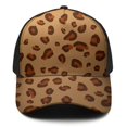 thumbnail image 3 of Leopard Print Baseball Cap Adjustable Size – Stylish Spliced Design Trucker Hat, Dad Hat with Full Print Front & Brim, Breathable Cotton Blend Snapback for Sports, Travel & Daily Wear, 3 of 3