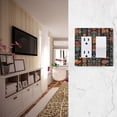 thumbnail image 5 of Yayeee Rocker Switch Wall Plate 1-Gang 4.6"x2.9" Home Decorative Outlet Cover, Black Geometric, 5 of 6