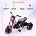 thumbnail image 3 of Gymax Kids Tricycle w/Foot Pedals Forward/Backward Steering Handlebars Aged 3+ Pink, 3 of 10