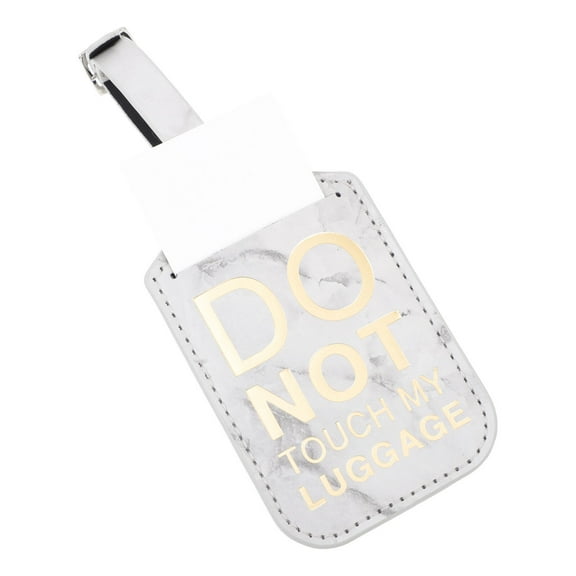 Simple Travel Luggage Tag for Boarding Pass Label Holder Made of PU Lightweight and Durable Gray 1