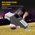 thumbnail image 3 of Mortun Whistle Non ‑ Core High Frequency Referee Whistle Adjustable Nylon Hanger Contest WhistleBlack Silver, 3 of 4