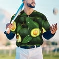 thumbnail image 6 of Daiia Fresh Avocados Mens Baseball Jersey Button Down Shirts Short Sleeve Sports Uniforms-3X-Large, 6 of 9