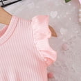 thumbnail image 6 of SGMVNU Toddler Baby Girls Tutu Dress Ruffle Sleeve Flower Girl Dress Cute Summer Casual Sun Dresses for Birthday Party, Red, 18-24 Months, 6 of 7