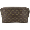 Trousse Monogram 28 Cosmetic Pouch 870467 Brown Coated Canvas Clutch