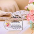 thumbnail image 2 of Gifts For Mother In Law, Mother In Law Gifts From Daughter In Law, Mother In Law Gifts, Mother In Law Birthday Gifts, Thank You For Being Acrylic Heart Sign Plaque Gift For Coworker Women, 2 of 6