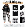 thumbnail image 5 of Musefolio Women Plus Size Casual Two-Piece Set - Long Sleeve Nightgown Set - Casual Clothing - Pullover Round Neck Fall/Winter Set 1X - 5X, 5 of 9