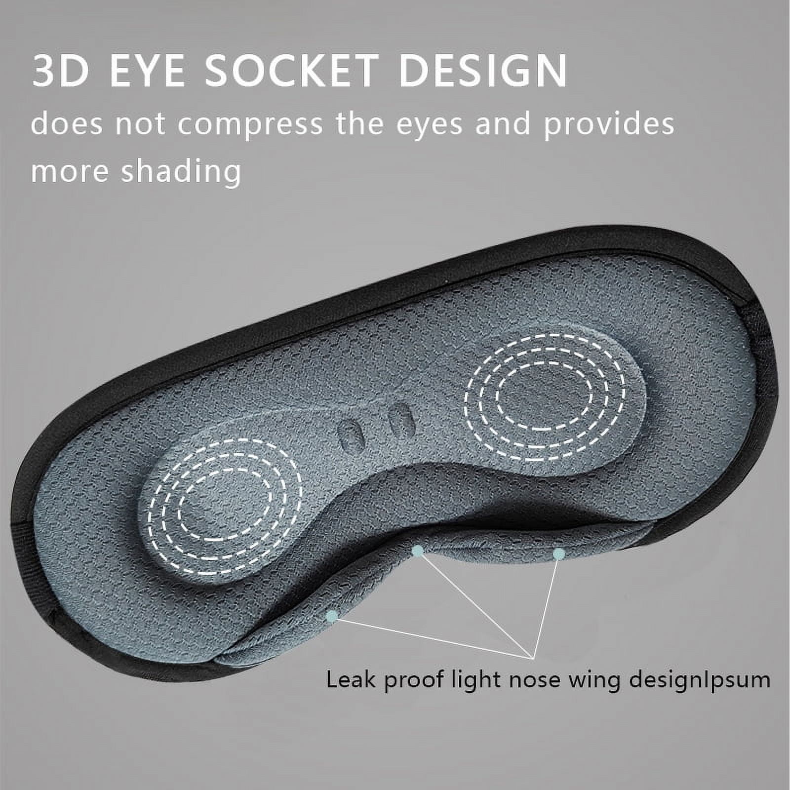 3D heated massage eye mask portable waterproof gray sleep shading eye protection