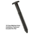 thumbnail image 3 of Exterior Standard Louver Exterior Vinyl Shutter, Dark Gray (Pair), 15 Inch x 51 Inch, 3 of 3