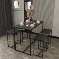 thumbnail image 4 of 5 Piece Dining Table Set Counter Height Dining Table With 4 Stools for 4 Breakfast Nook Table for Small Spaces, 4 of 7
