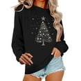 thumbnail image 5 of Aboser Merry Christmas Sweatshirts for Women Retro Xmas Tree Graphic Sweatshirt Oversized Cozy Long Sleeve Fall Pullover Tops Loose Fit Crewneck Sweaters Black L, 5 of 7