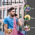 thumbnail image 2 of Dog Carrier Sling - Reversible Puppy Carrier Purse with Storage Pocket, Hand-Free Dog Sling Carrier for Carry Small Dogs and Cats, Travel Safety Harness, Dog and Cat Harness (Pink), 2 of 14