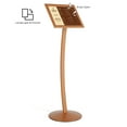 thumbnail image 2 of M&T Displays Curved Menu Board, 11x17 inch Copper Pedestal Sign Holder Floor Standing Aluminum Front Loading Easy Open Poster Message Advertisement Holder for Restaurant Cafe Hotel, 2 of 8