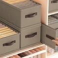 thumbnail image 5 of Drawer Organizer for Pants and Jeans 9-Compartment Foldable Storage Box Closet Organizer for Shirts Sweaters Leggings Fabric Wardrobe Divider for Dorm Home or Office, 5 of 6