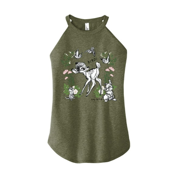 Bambi - Say Bird - Juniors High Neck Tank Top