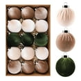 thumbnail image 2 of Japceit Velvet Christmas Tree Ornaments Set, Plush Ball Decor Collection, Festive Hanging Decorations for Xmas Tree Decorating, Indoor Holiday Accents, Home Party Settings, 2 of 5