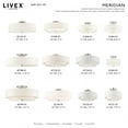 thumbnail image 5 of Livex Lighting Meridian 9" 5-Light Metal & Fabric Semi Flush in Brushed Nickel, 5 of 13