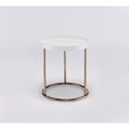 thumbnail image 5 of Ore International 21.75" In White Edie Mid-Century Lipped Edge Side Table W/ Copper Legs, 5 of 6