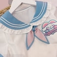 thumbnail image 2 of Cinnamoroll Sanrioed Ropa para niñas Anime Jk Y2K Nuevos vestidos Faldas cortas de manga corta Camisa kawaii Falda plisada estilo universitario, 2 of 5