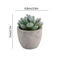 thumbnail image 3 of Small Artificial Potted Plastic Plants with Gray Pot Fake Mini Floral Arrangement Tabletop Indoor Home Office Decor,C, 3 of 6