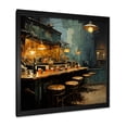 thumbnail image 2 of Designart "Jazz Serenade Nighttime Melodies III" Fashion Framed Wall Art Decor - Modern Yellow Jukeboxes Entryway Framed Wall Art Print, 2 of 6