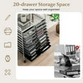 thumbnail image 3 of Demi Bonn 20 Drawers Storage Rolling Cart Studio Organizer with 4 Universal Casters, Gradient Gray, 3 of 6
